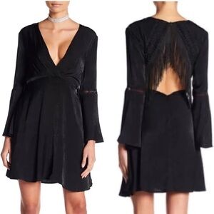 Nwt TJD The Jetset Diaries Spartel Fringe Open Back Mini Dress